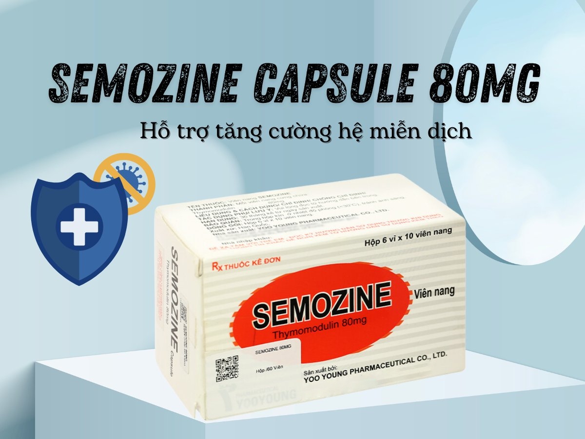Thuốc Semozine Capsule 80mg hỗ trợ tăng cường hệ miễn dịch