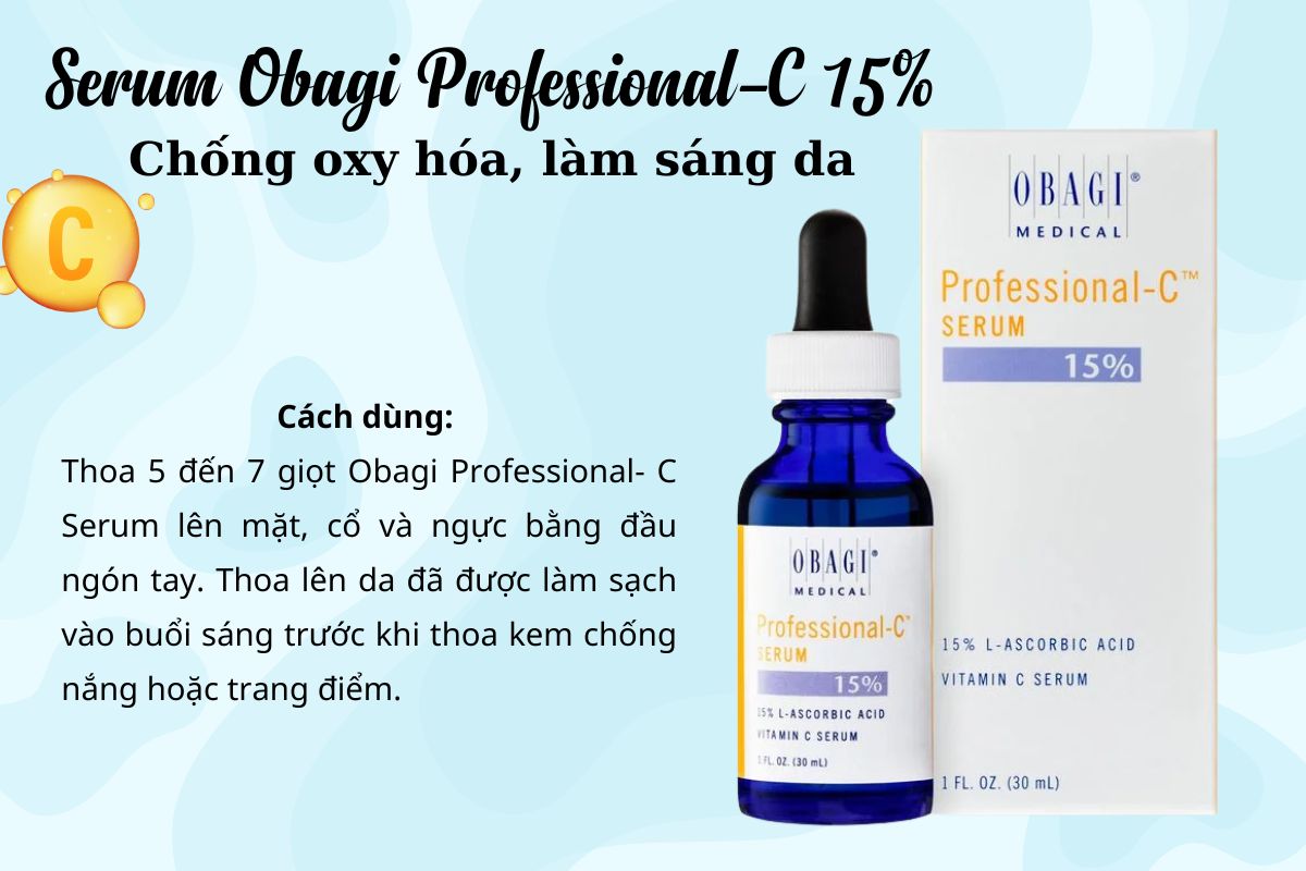 Serum Obagi Professional-C 15% 12 Cách sử dụng Serum Obagi Professional-C 15%