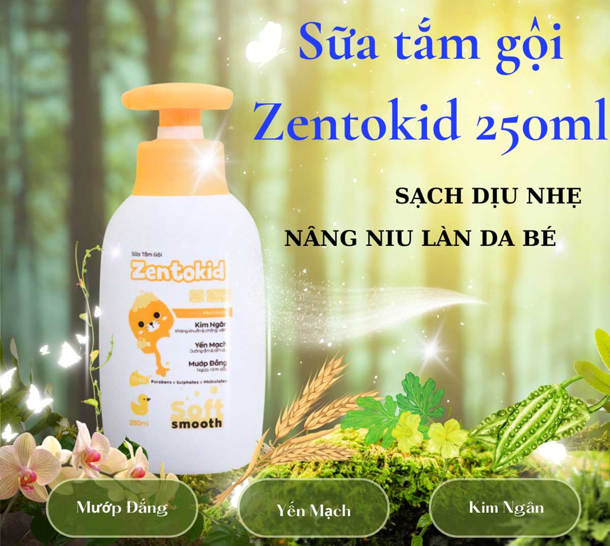 Sữa tắm gội Zentokid 250ml 6 Sữa tắm gội Zentokid 250ml