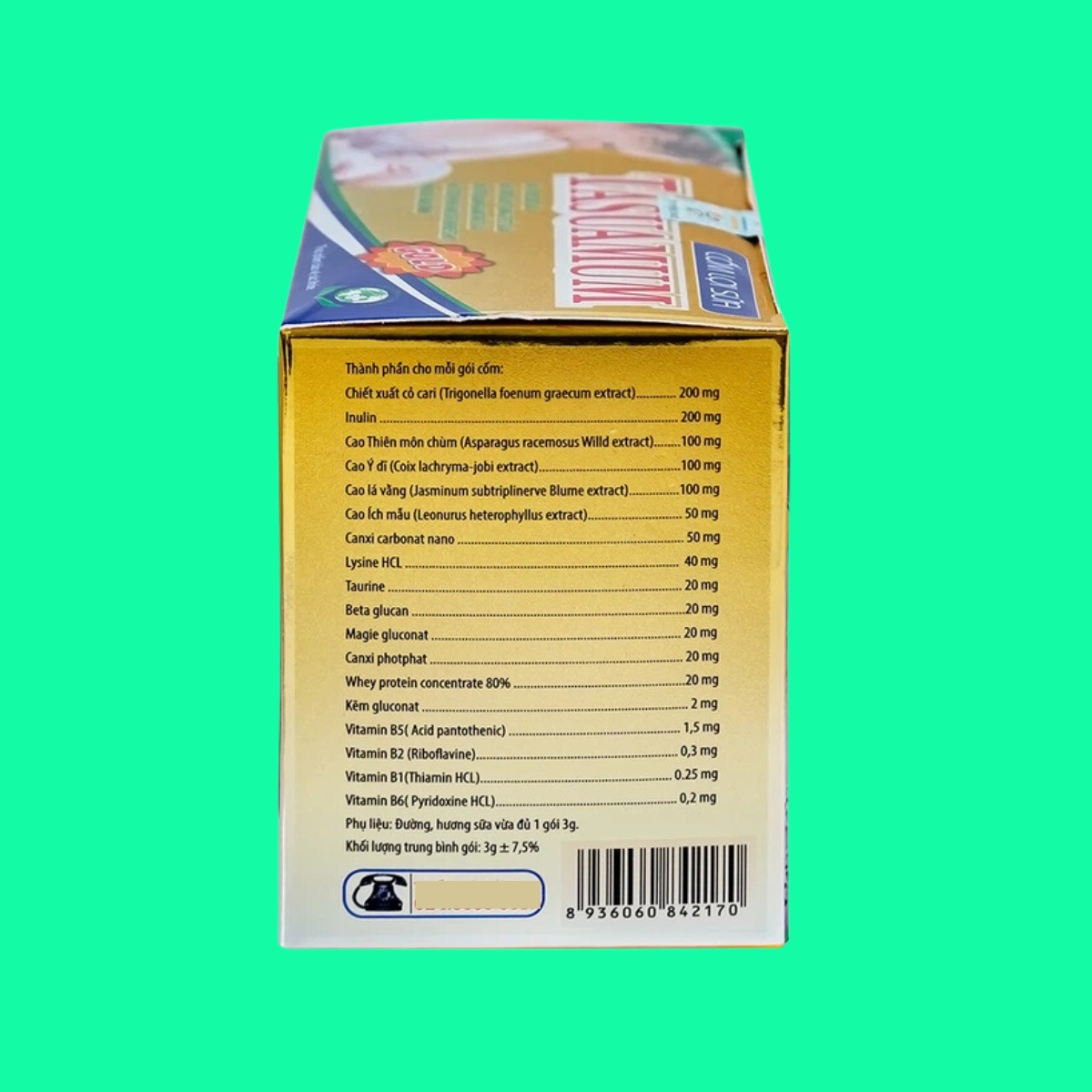Tasuamum-Gold-5 Cốm lợi sữa Tasuamum Gold