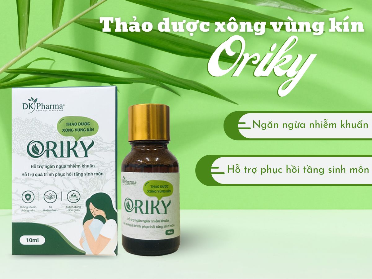 Thảo dược xông vùng kín Oriky 7 Thảo dược xông vùng kín Oriky hỗ trợ diệt nấm, diệt khuẩn, phục hồi vùng kín cho phụ nữ sau sinh