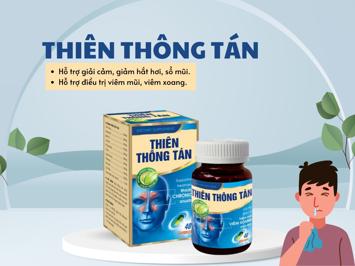 Thiên Thông Tán 10 Thiên Thông Tán hỗ trợ giải cảm, giảm hắt hơi, sổ mũi