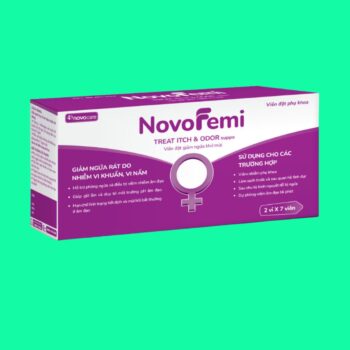 Viên đặt giảm ngứa khử mùi NovoFemi Treat Itch& Odor Suppo
