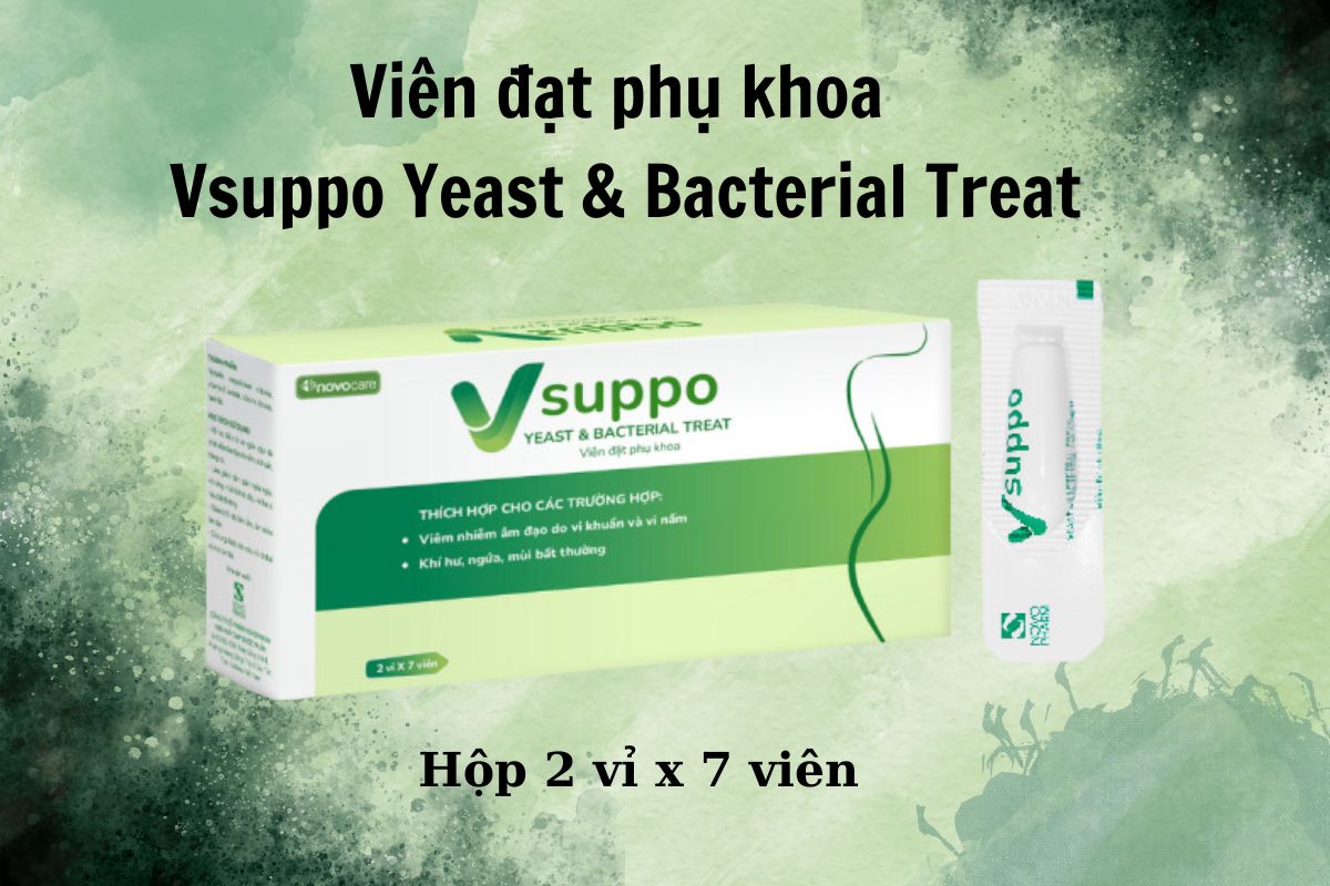 Viên đặt phụ khoa Vsuppo Yeast & Bacterial Treat 7 Viên đặt phụ khoa Vsuppo Yeast & Bacterial Treat có tác dụng gì?