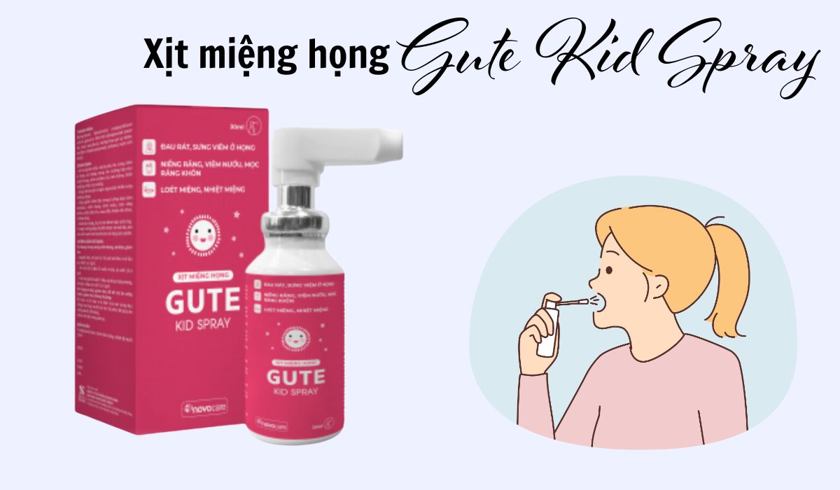 Xịt miệng họng Gute Kid Spray 7 Xịt miệng họng Gute Kid Spray có tác dụng gì?