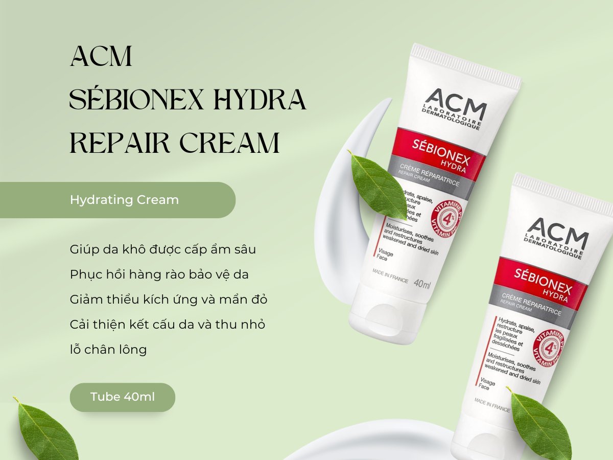 ACM Sébionex Hydra Repair Cream 40ml 15 Kem dưỡng ACM Sébionex Hydra Repair Cream 40ml