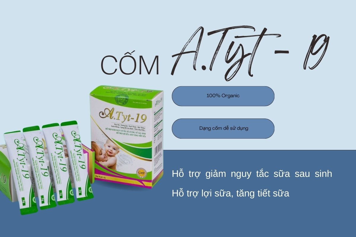 Top 10 sản phẩm cốm lợi sữa cho mẹ sau sinh được tin dùng hiện nay 23 Cốm lợi sữa A.Tyt-19