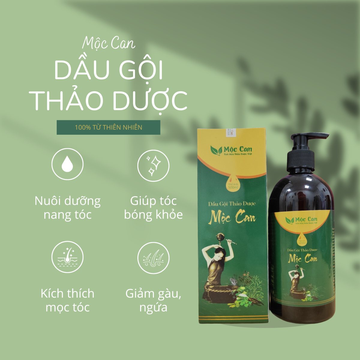 Dầu gội thảo dược Mộc Can 500ml
