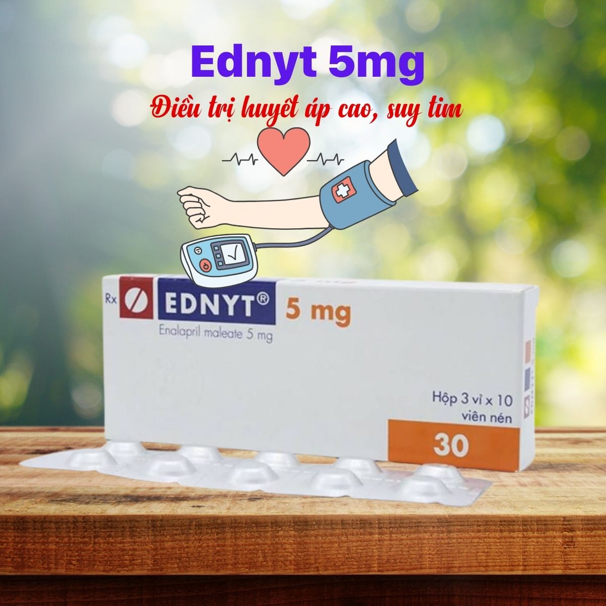Ednyt 5mg trị huyết áp cao