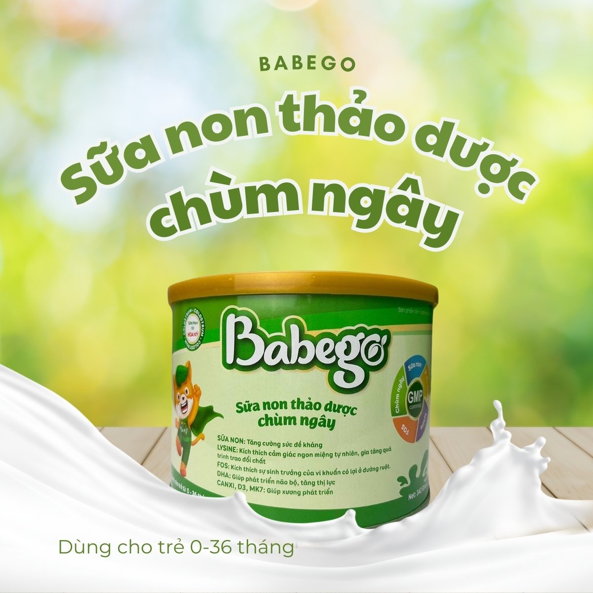 Sữa Non Thảo Dược Chùm Ngây Babego