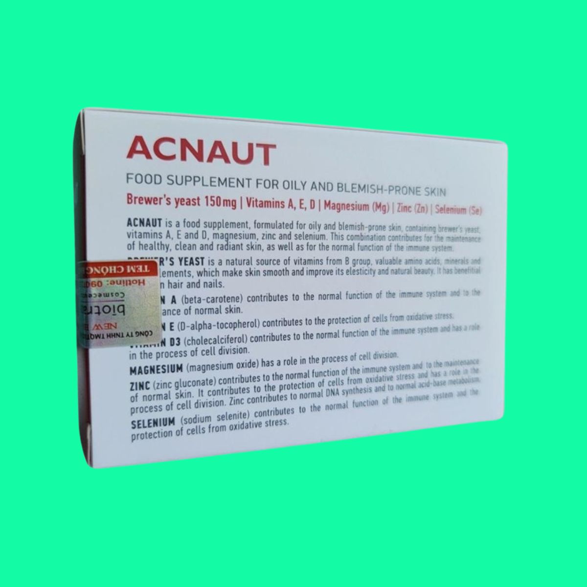 Acnaut Food Supplement With Brewer’s Yeast (5) Acnaut Food Supplement With Brewer’s Yeast