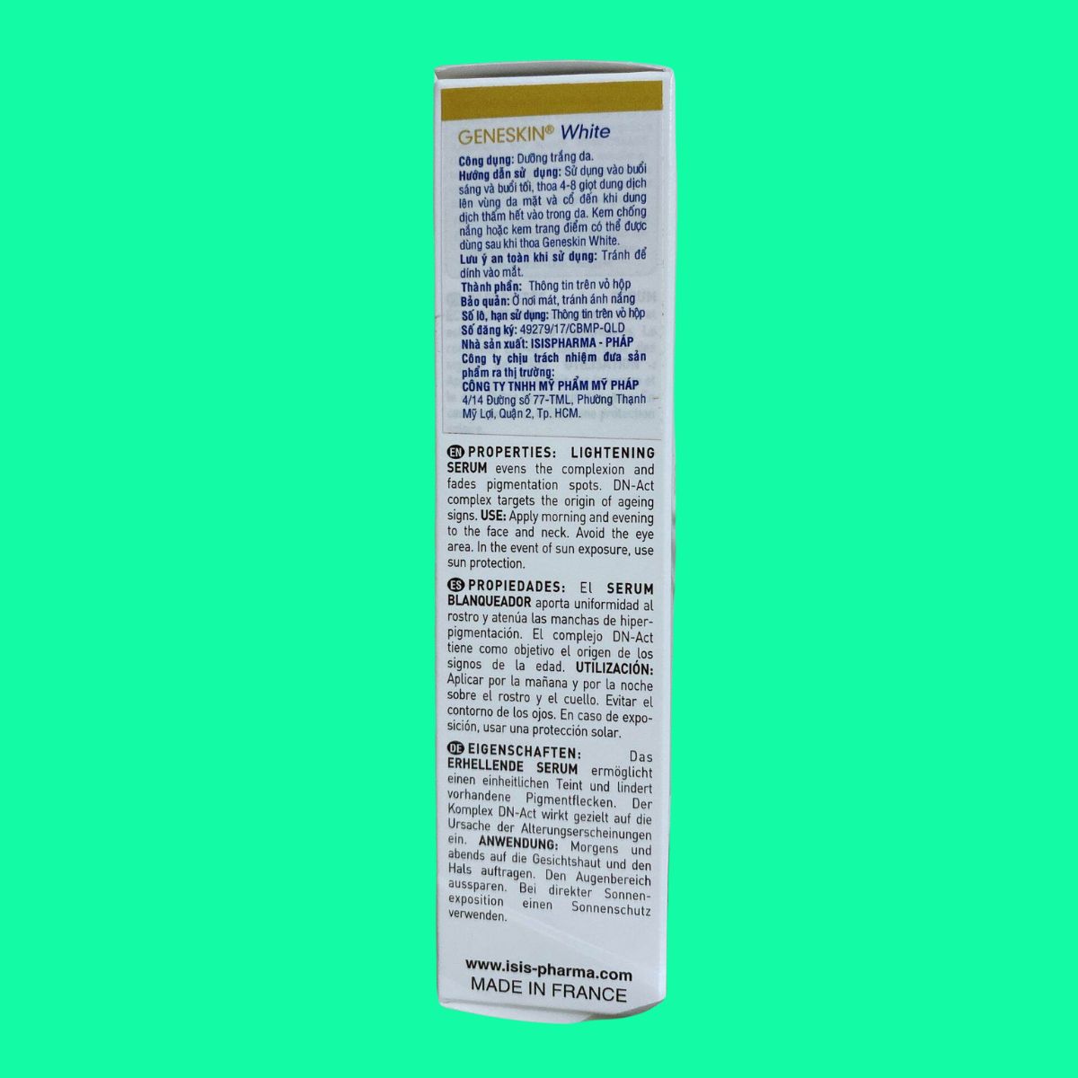 Geneskin® White IsisPharma (3) Geneskin® White IsisPharma