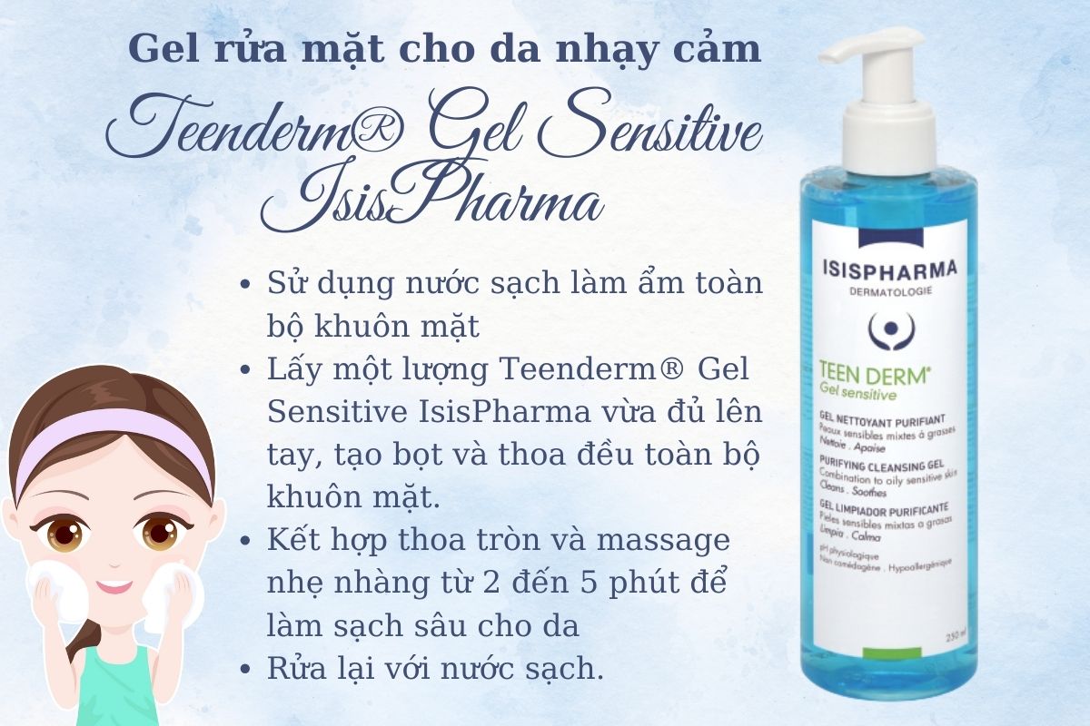 Teenderm® Gel Sensitive IsisPharma sử dụng như thế nào?