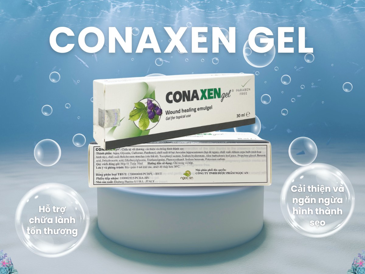 Conaxen Gel 11 Conaxen Gel hỗ trợ trị và ngăn ngừa hình thành sẹo, hỗ trợ chữa lành các vết thương