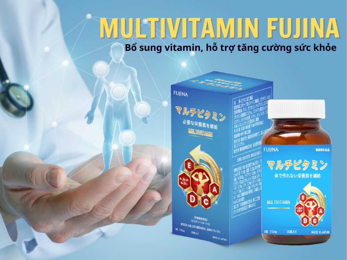 Multivitamin Fujina 10 Multivitamin Fujina bổ sung vitamin, hỗ trợ tăng cường sức khỏe