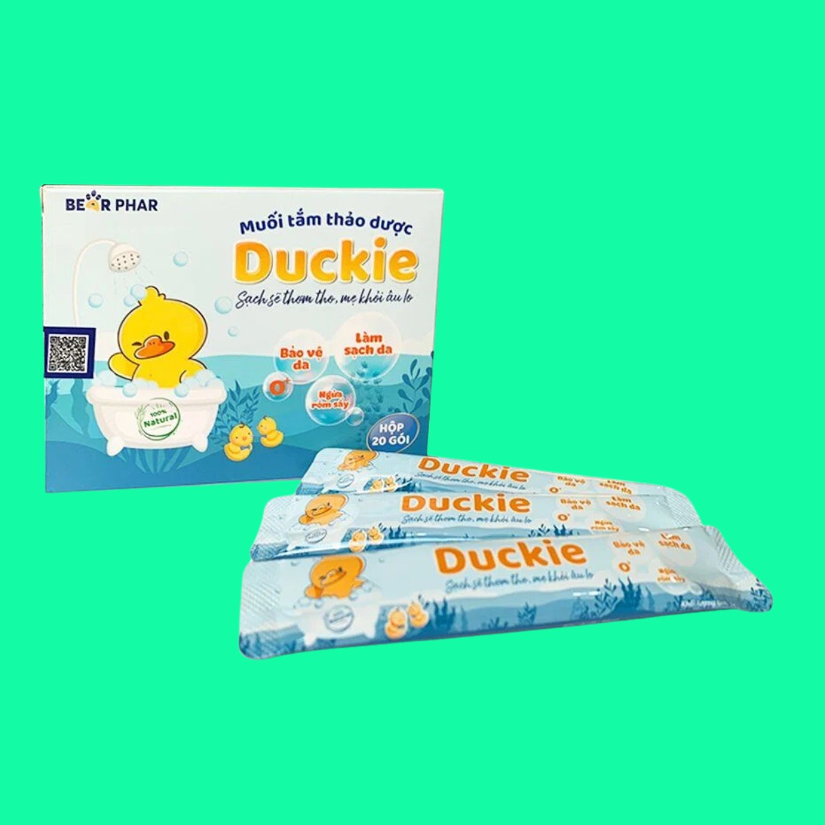 muoi-tam-thao-duoc-duckie Muối tắm thảo dược Duckie 20 gói