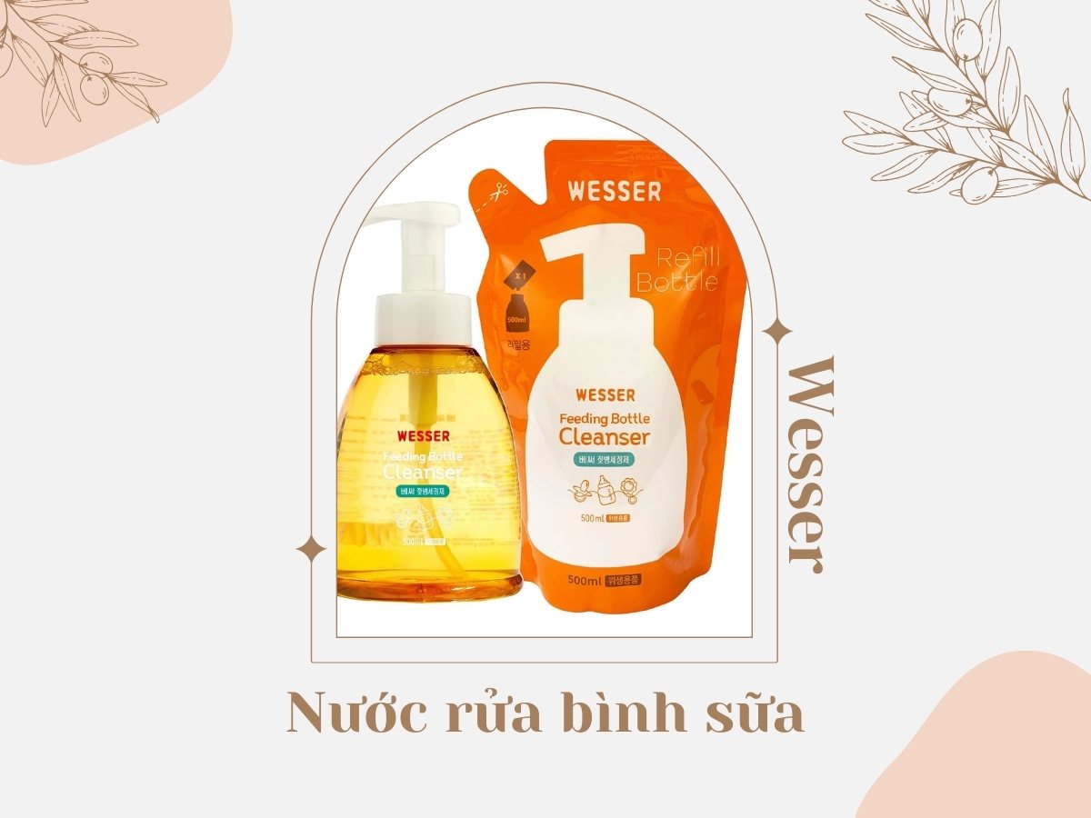 Nước rửa bình sữa Wesser