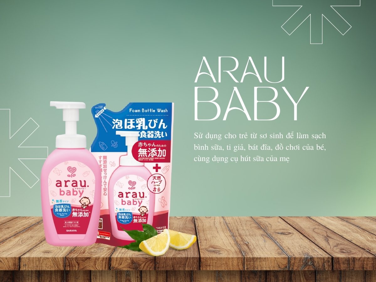 Nước rửa bình sữa Arau Baby