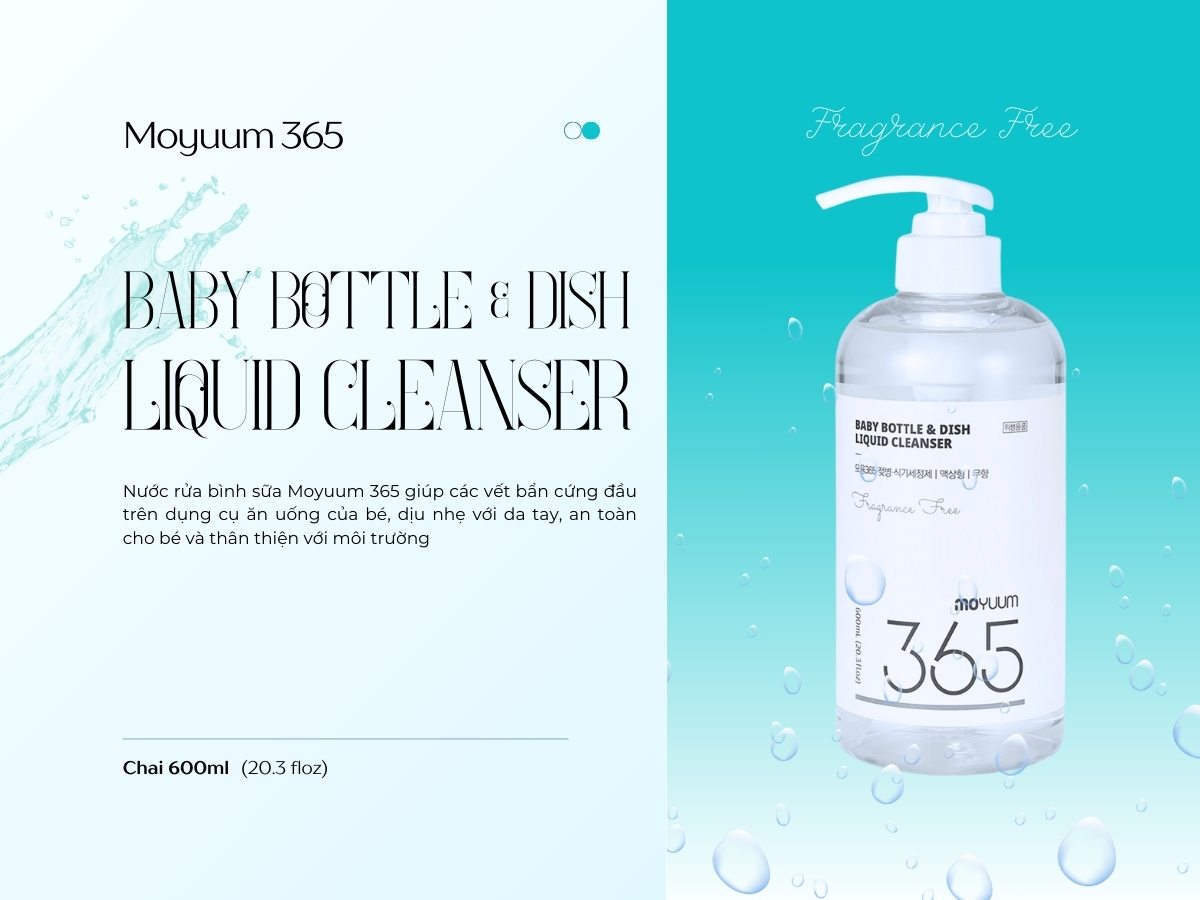 Nước rửa bình sữa thuần chay Moyuum 365