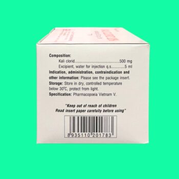 Kali Clorid 10% 500mg/5ml Vinphaco 8 Kali Clorid 10% 500mg/5ml Vinphaco