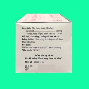 Kali Clorid 10% 500mg/5ml Vinphaco 9 Kali Clorid 10% 500mg/5ml Vinphaco