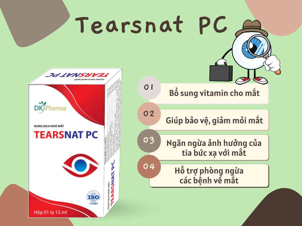 Tearsnat PC 8 Tearsnat PC giúp làm sạch, dưỡng ẩm và bảo vệ mắt