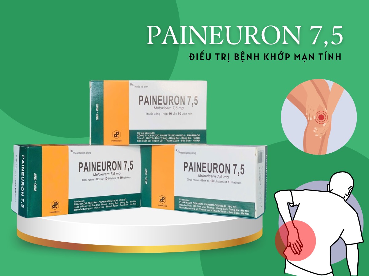 Thuốc Paineuron 7,5 điều trị bệnh khớp mạn tính