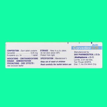 SaVi Carvedilol 6.25 4 SaVi Carvedilol 6.25