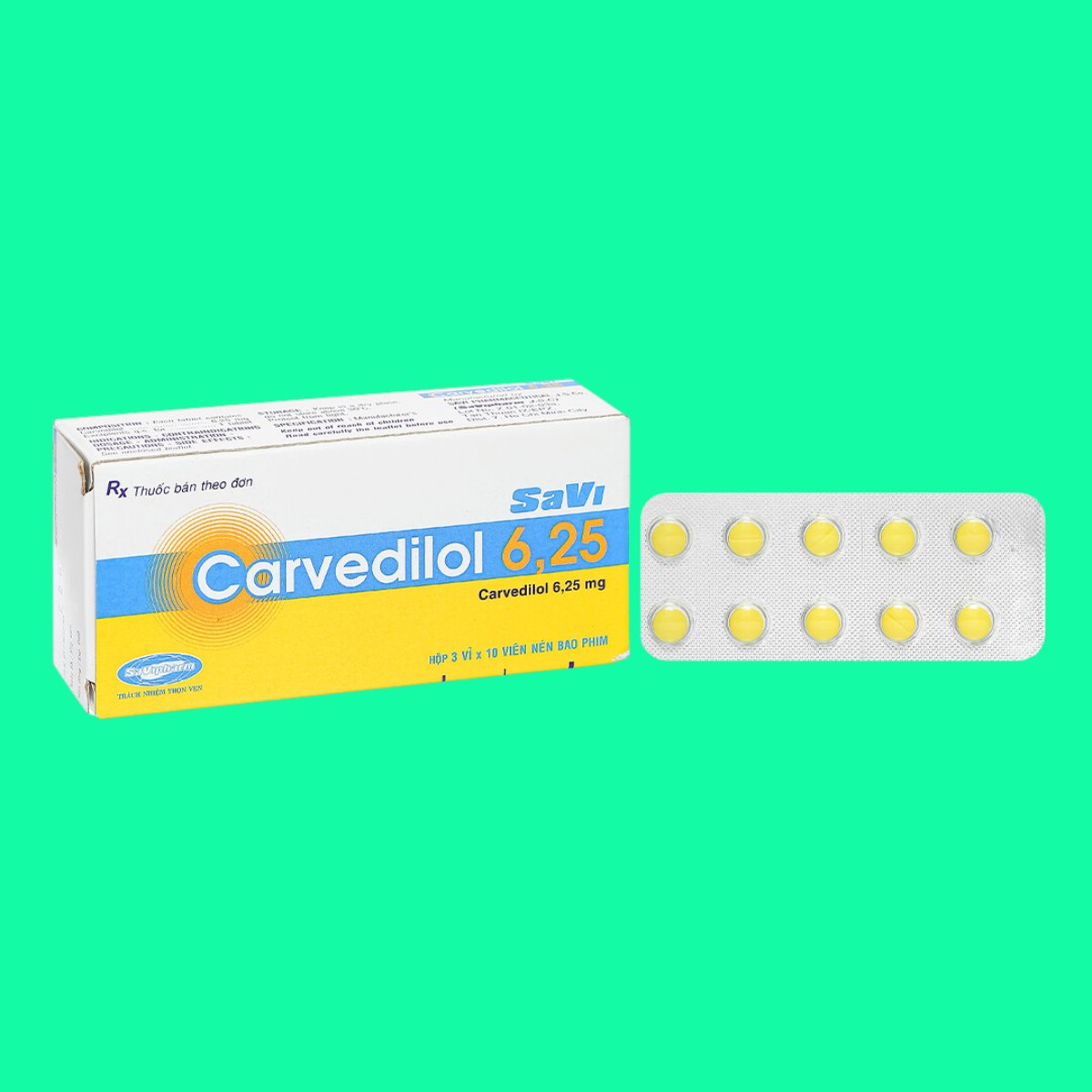 thuoc-savi-carvedilol-6-25 SaVi Carvedilol 6.25