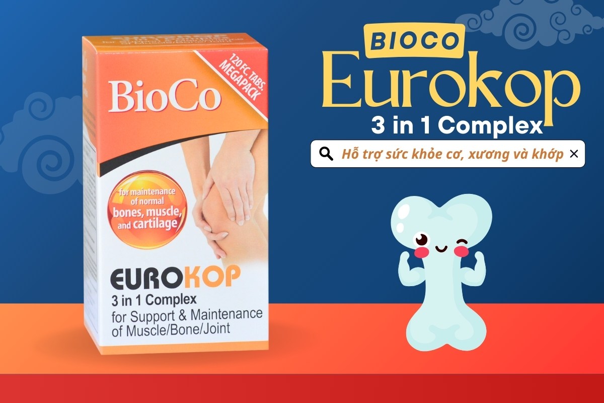 BioCo Eurokop 3 in 1 Complex 11 BioCo Eurokop 3 in 1 Complex hỗ trợ sức khỏe của cơ, xương, khớp