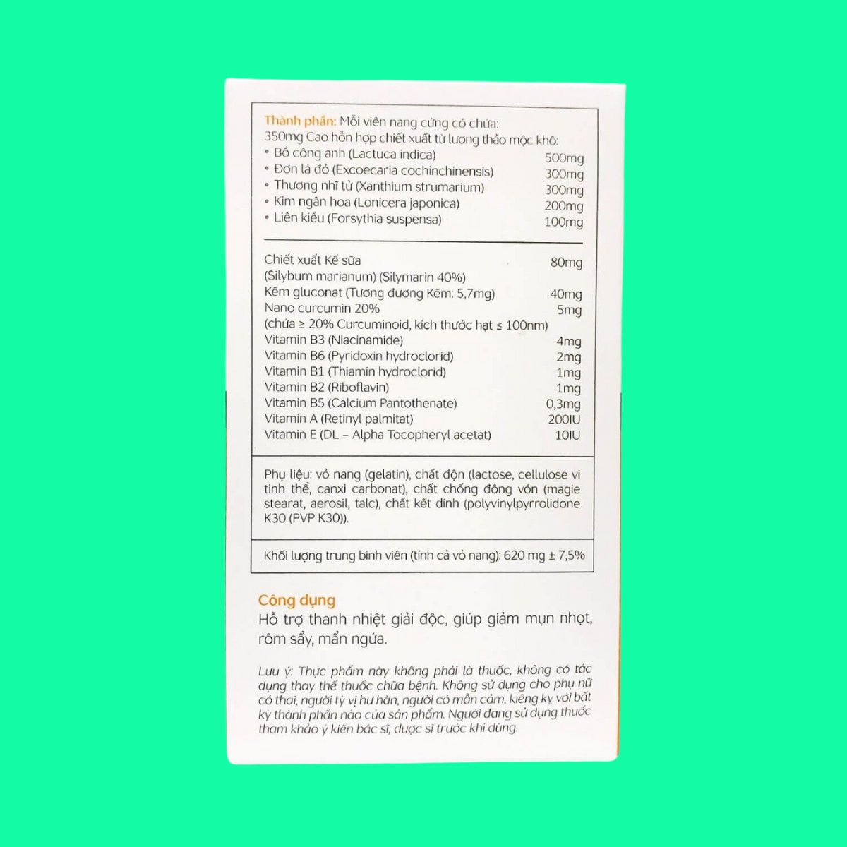 decumar-advanced-silymarin-6 Viên uống Decumar Advanced