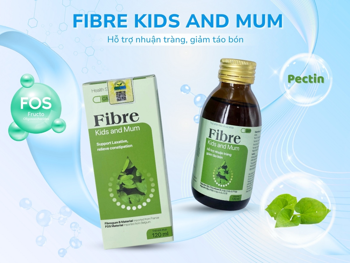 Fibre Kids and Mum 13 Fibre Kids and Mum 120ml hỗ trợ nhuận tràng, giảm táo bón