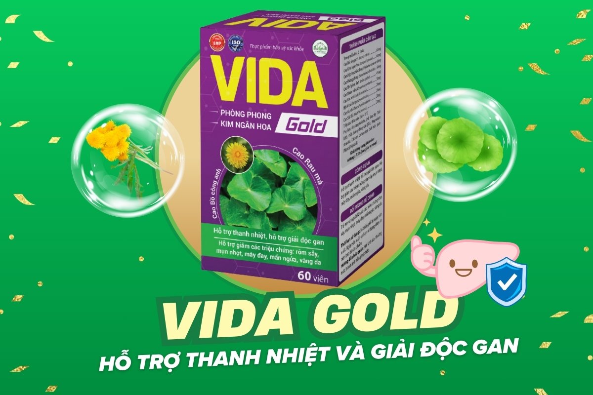Vida Gold 5 Vida Gold hỗ trợ thanh nhiệt, bảo vệ và giải độc cho gan