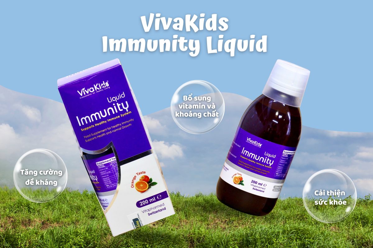 VivaKids Immunity Liquid 11 VivaKids Immunity Liquid hỗ trợ tăng cường sức đề kháng