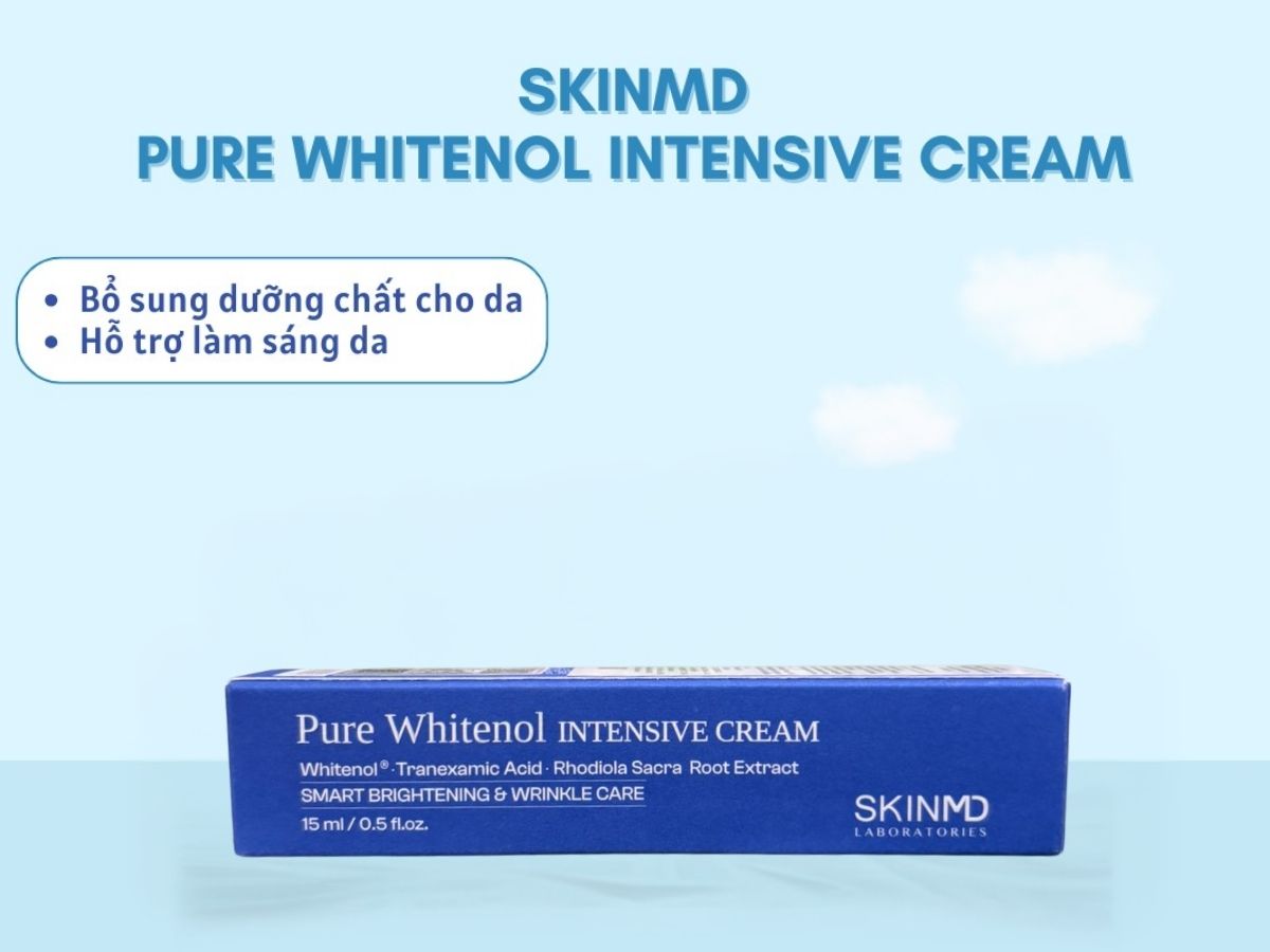 SkinMD Pure Whitenol Intensive Cream 15 SkinMD Pure Whitenol Intensive Cream giúp làm sáng da