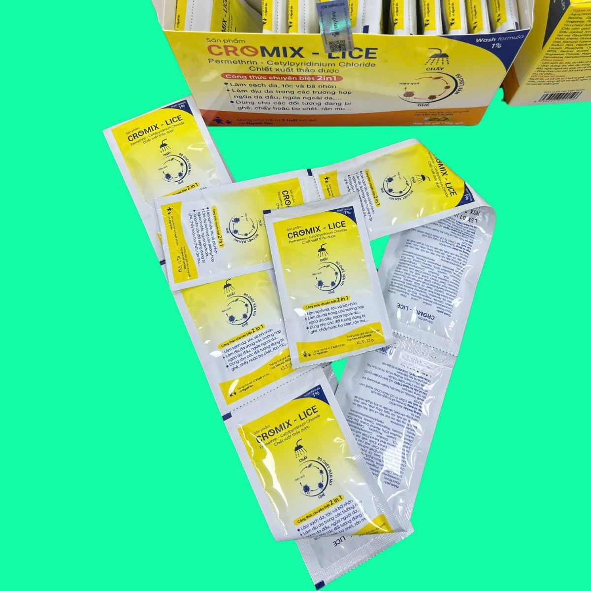 dau-tam-goi-cromix-lice-9 Dầu tắm gói CROMIX LICE