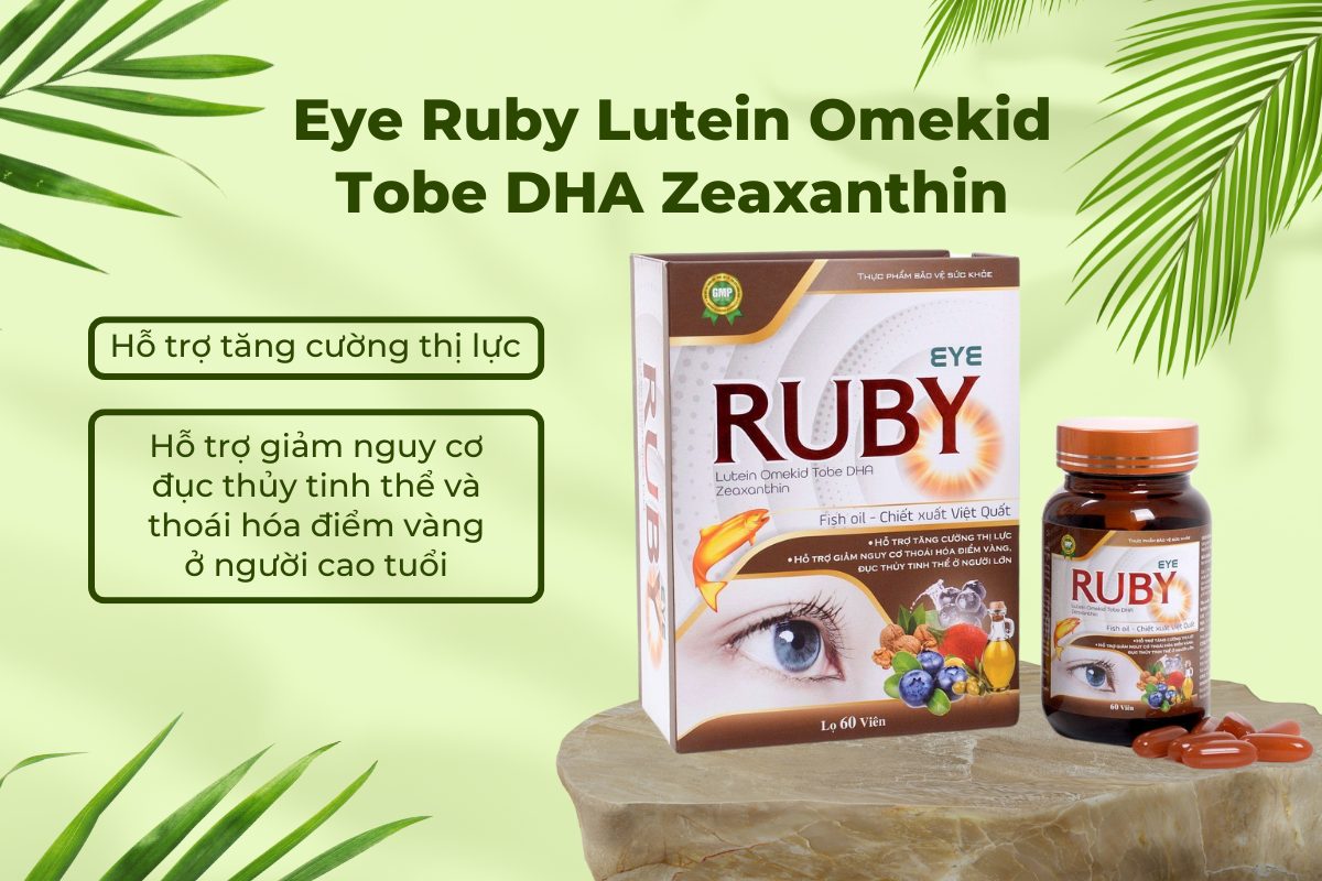 Eye Ruby Lutein Omekid Tobe DHA Zeaxanthin 14 Eye Ruby Lutein Omekid Tobe DHA Zeaxanthin hỗ trợ tăng cường thị lực