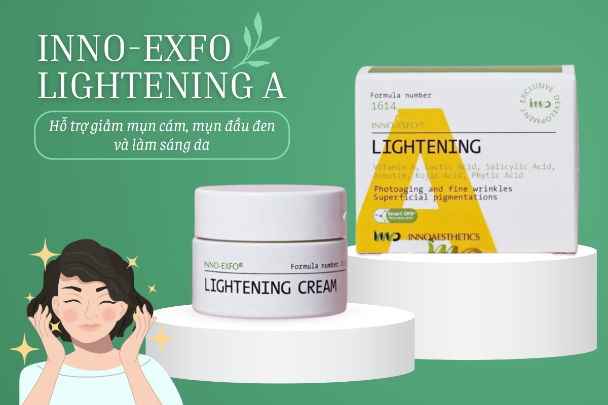 Inno-Exfo Lightening A 15 Peel Inno-Exfo Lightening A giảm mụn cám, mụn đầu đen, làm sáng da
