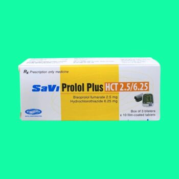 SaviProlol Plus HCT 2.5/6.25 2 Thuốc SaviProlol Plus HCT 2.5/6.25