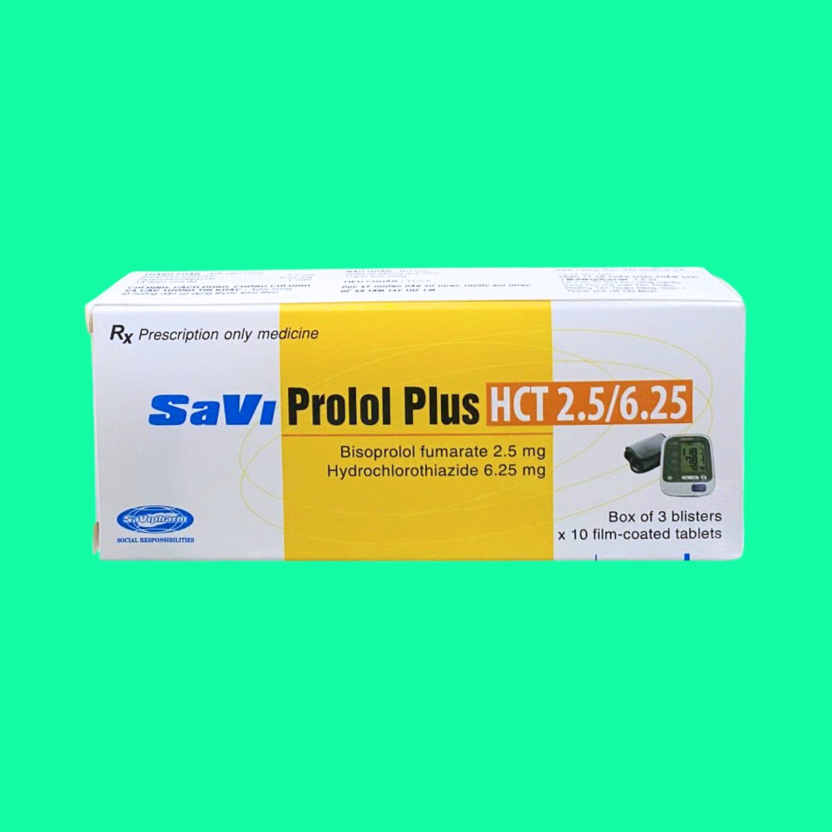 saviprolol-plus-hct-2-5-6-25-2 Thuốc SaviProlol Plus HCT 2.5/6.25