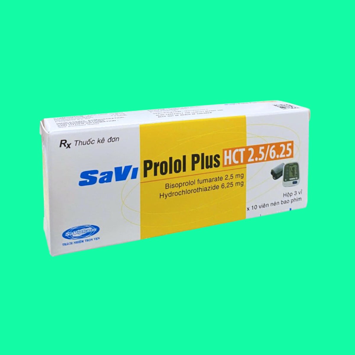 saviprolol-plus-hct-2-5-6-25-3 Thuốc SaviProlol Plus HCT 2.5/6.25