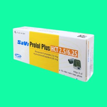 SaviProlol Plus HCT 2.5/6.25 4 Thuốc SaviProlol Plus HCT 2.5/6.25