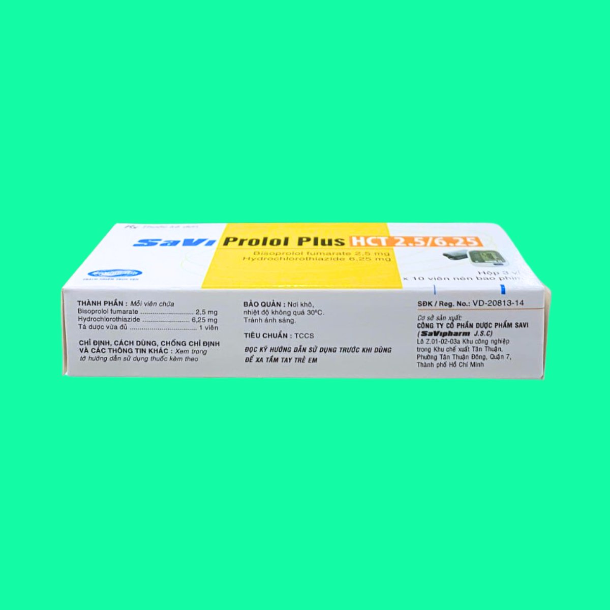 saviprolol-plus-hct-2-5-6-25-5 Thuốc SaviProlol Plus HCT 2.5/6.25
