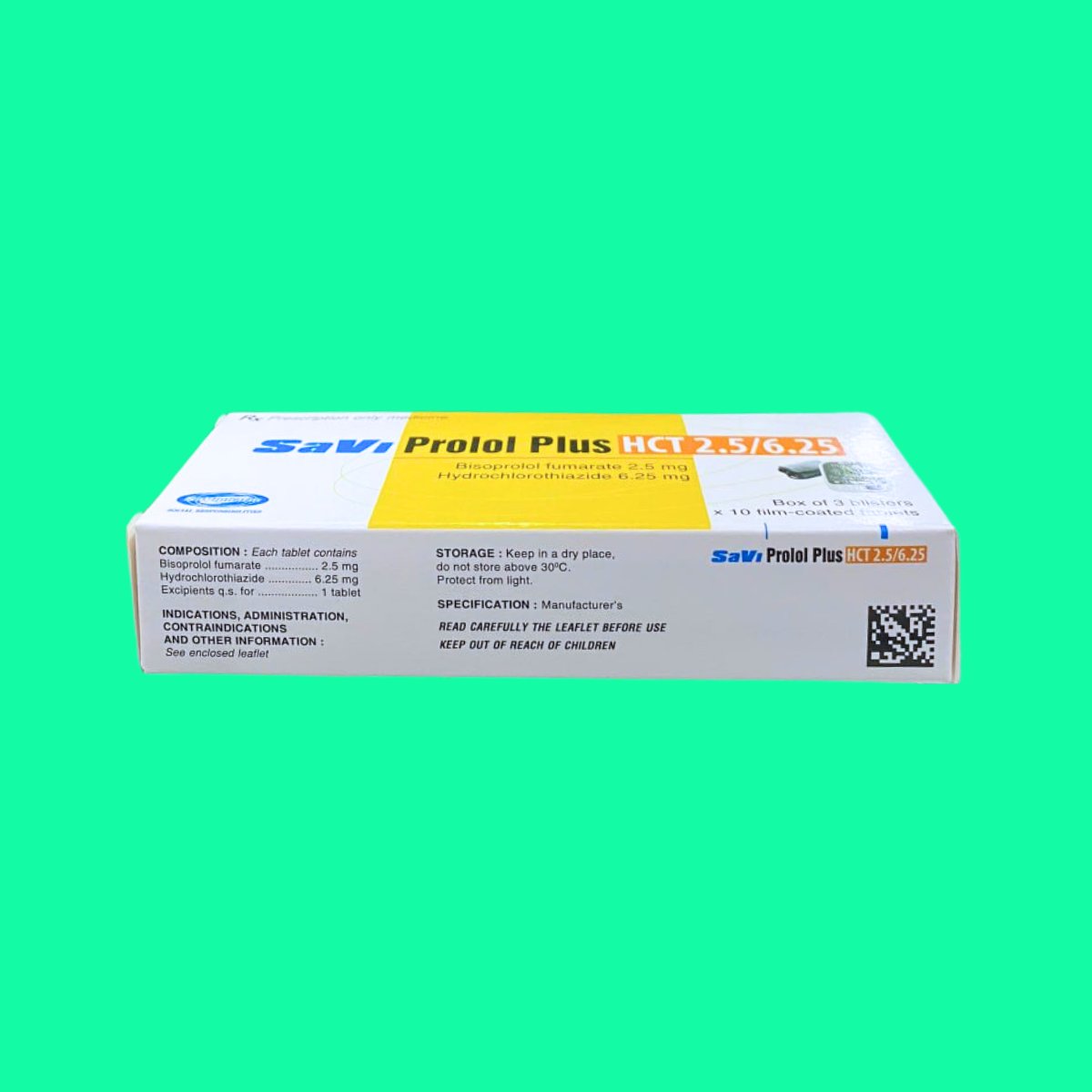 saviprolol-plus-hct-2-5-6-25-6 Thuốc SaviProlol Plus HCT 2.5/6.25