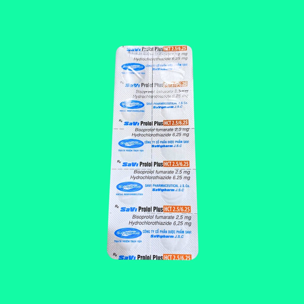 saviprolol-plus-hct-2-5-6-25-9 Thuốc SaviProlol Plus HCT 2.5/6.25