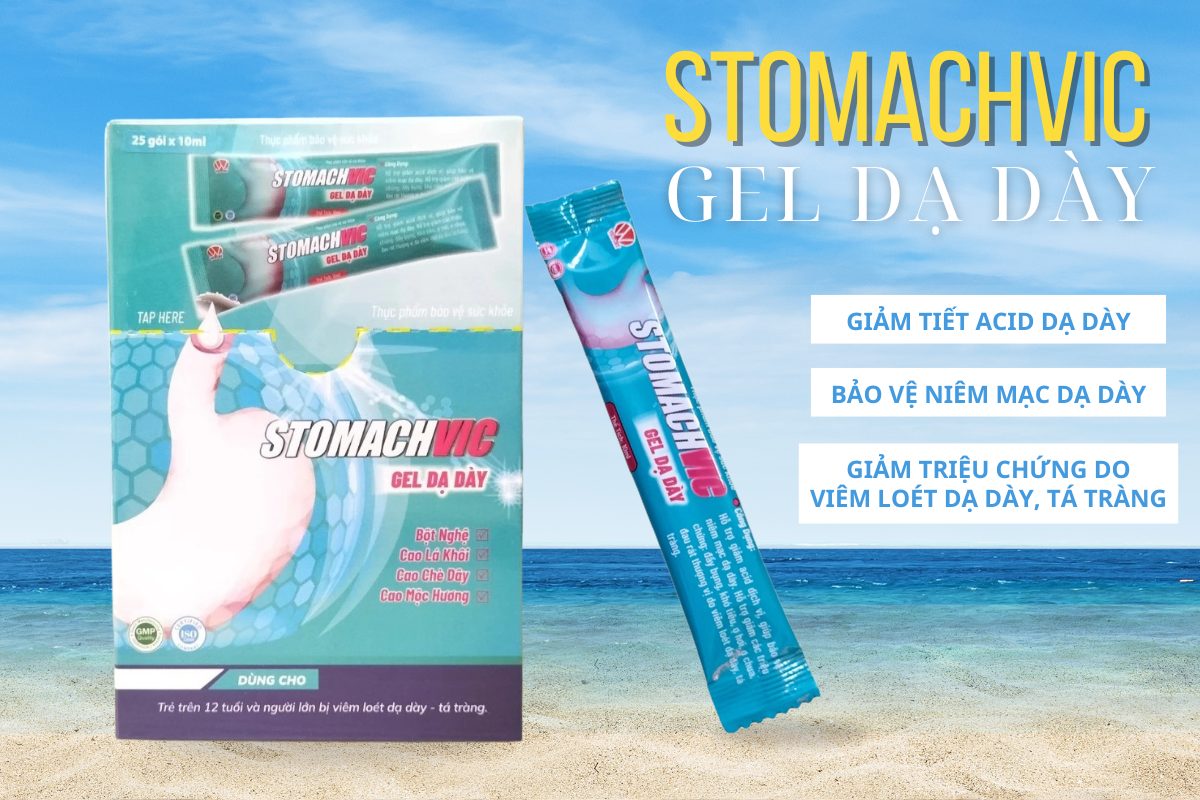 Stomachvic Gel Dạ Dày 12 Stomachvic Gel Dạ Dày giảm triệu chứng do viêm loét dạ dày, tá tràng