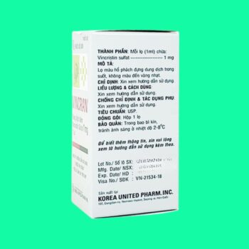 Vincran 1mg/1ml 3 Thuốc Vincran 1mg/1ml