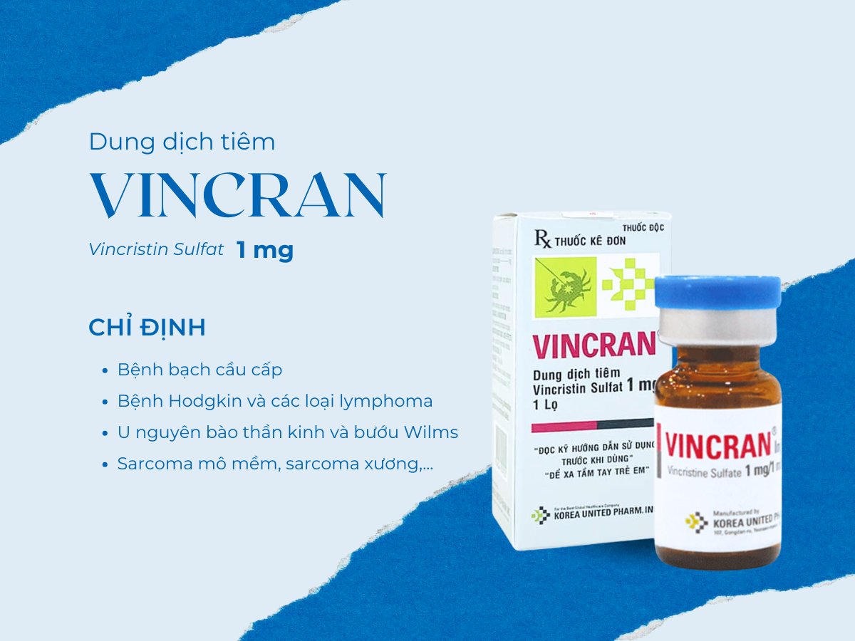 Vincran 1mg/1ml 10 Thuốc Vincran 1mg/1ml