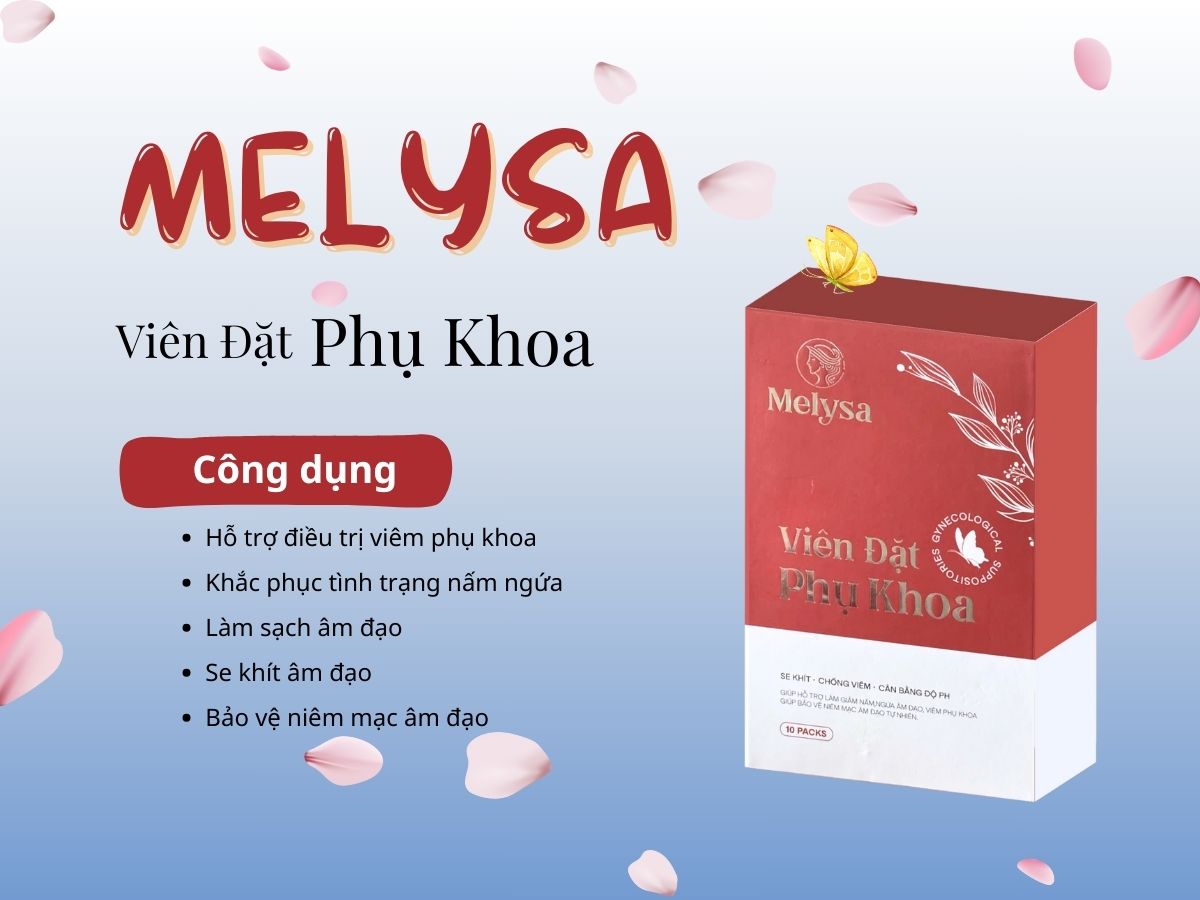 Viên đặt phụ khoa Melysa 12 Viên đặt phụ khoa Melysa
