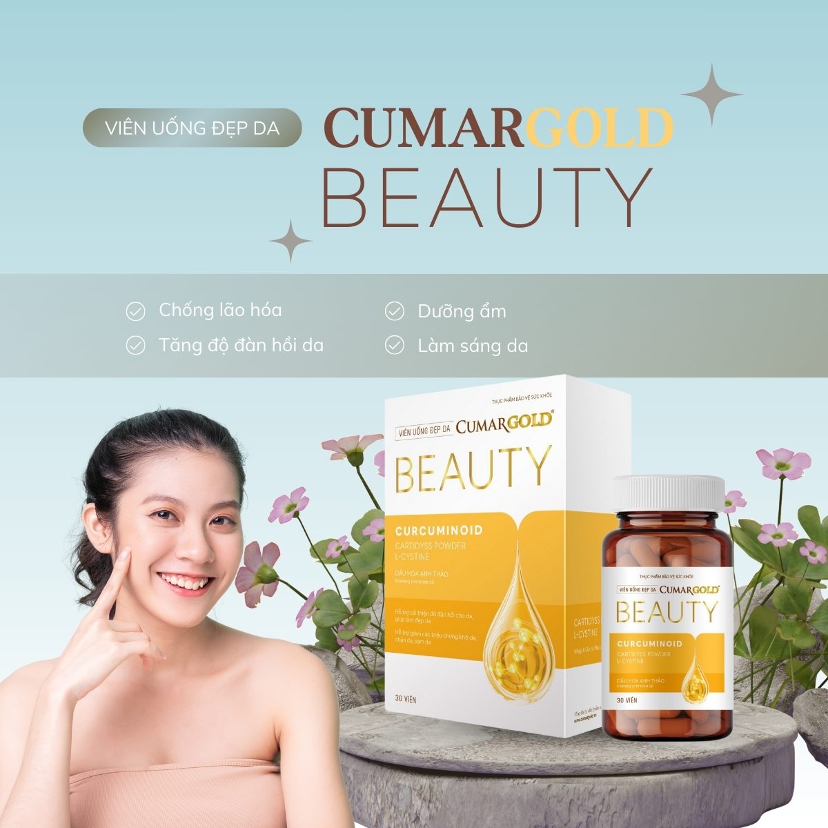 Viên uống đẹp da CumarGold Beauty 10 Viên uống đẹp da CumarGold Beauty